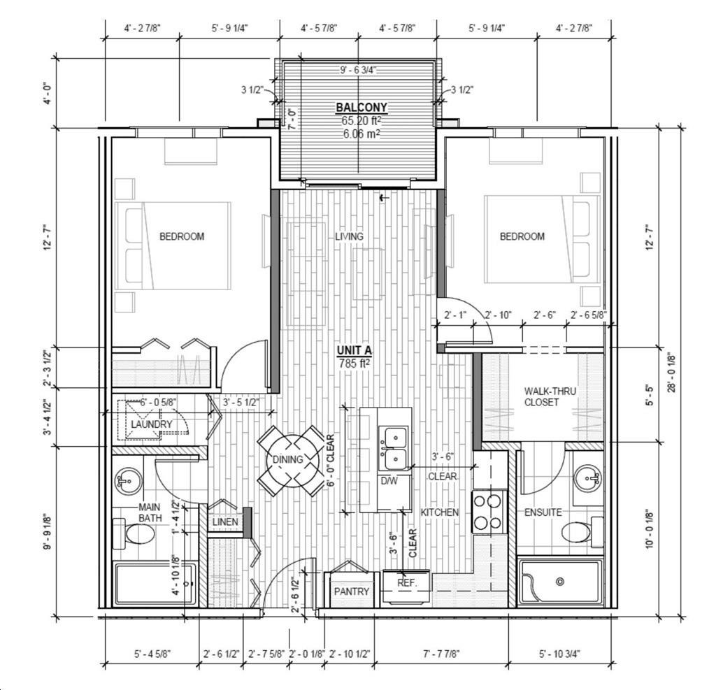 Unit A floor plan