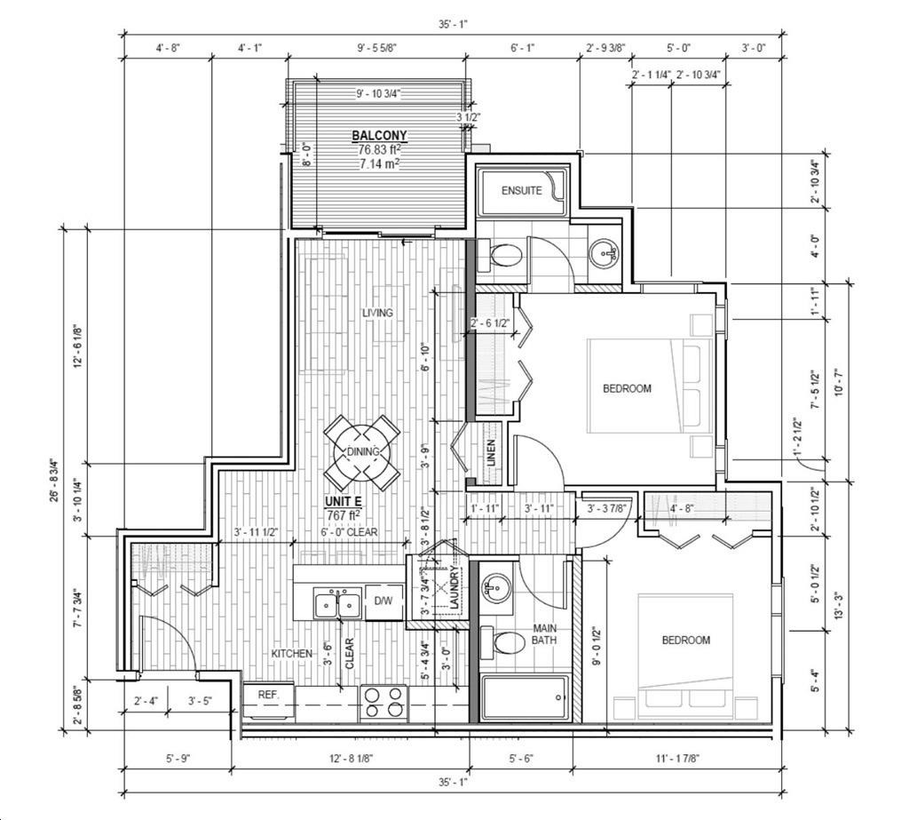 Unit E floor plan