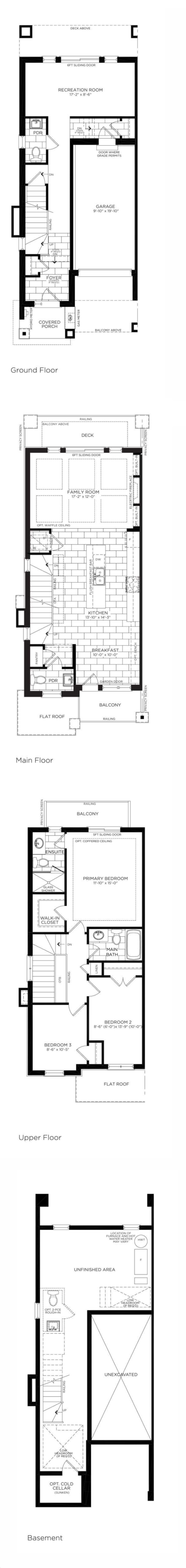 TH-2 End floor plan