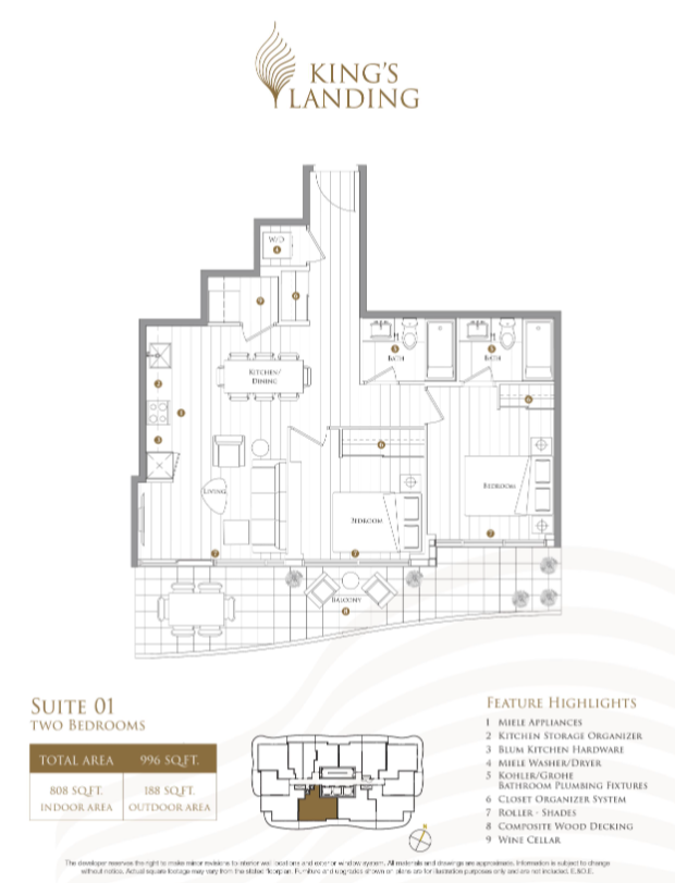King's Landing - Suite 01 floor plan