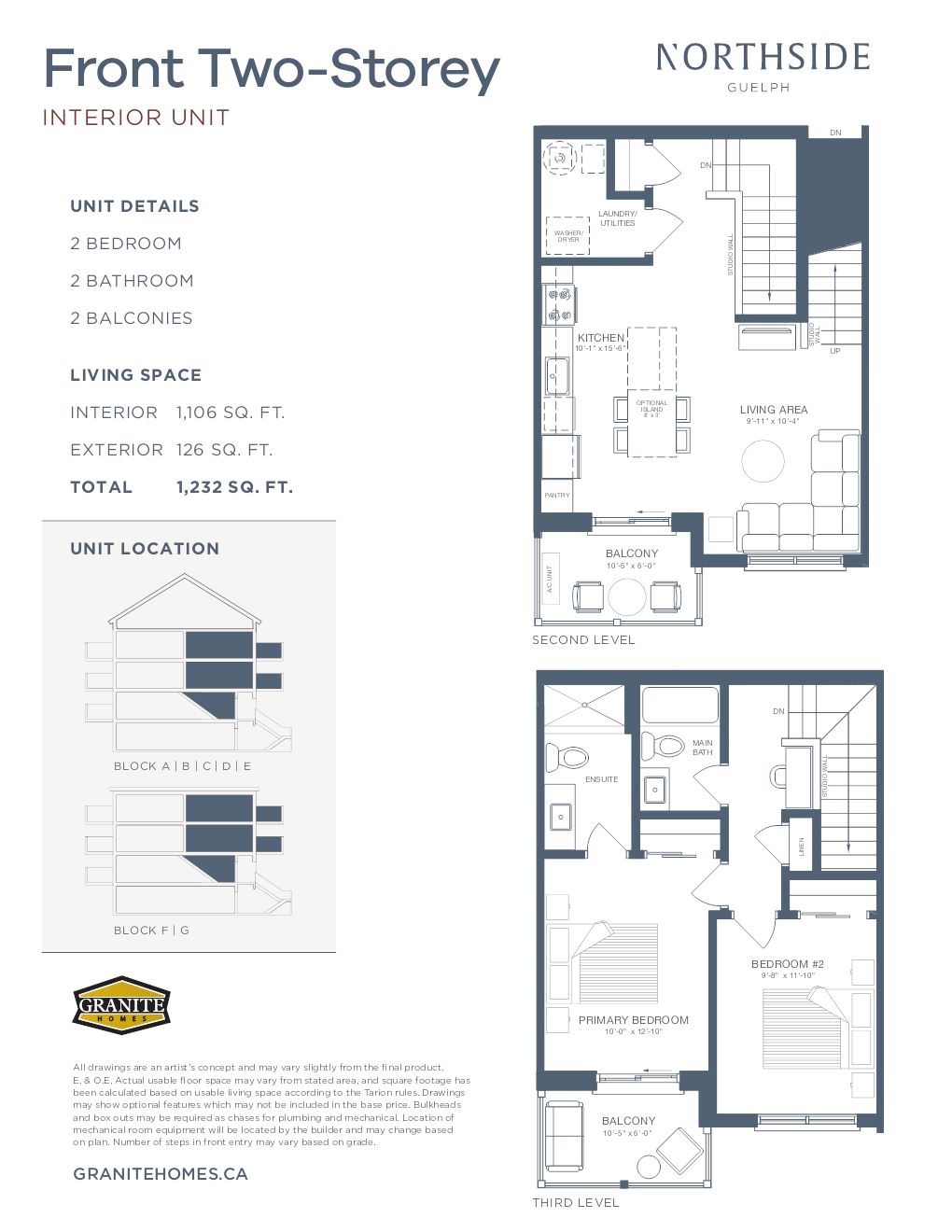 Front Two-Storey (Enhanced End Unit) floor plan