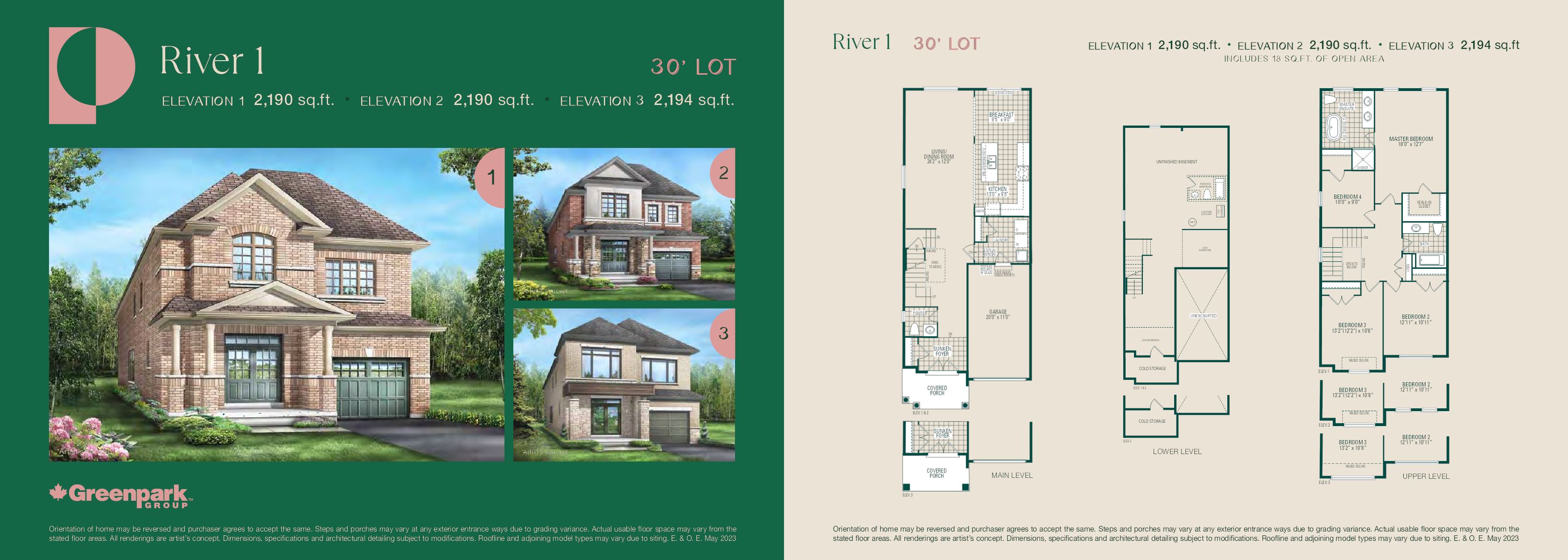 River 1 floor plan