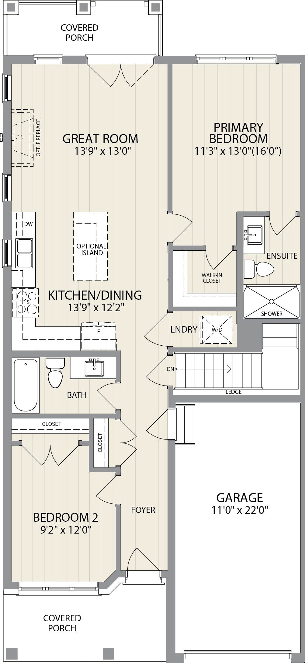 The Willow Exterior floor plan