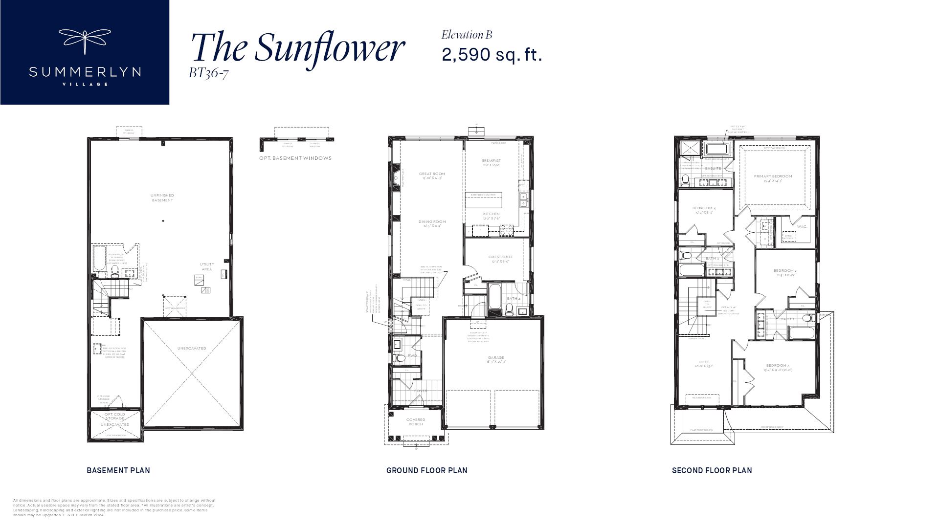 Sunflower - 36' floor plan