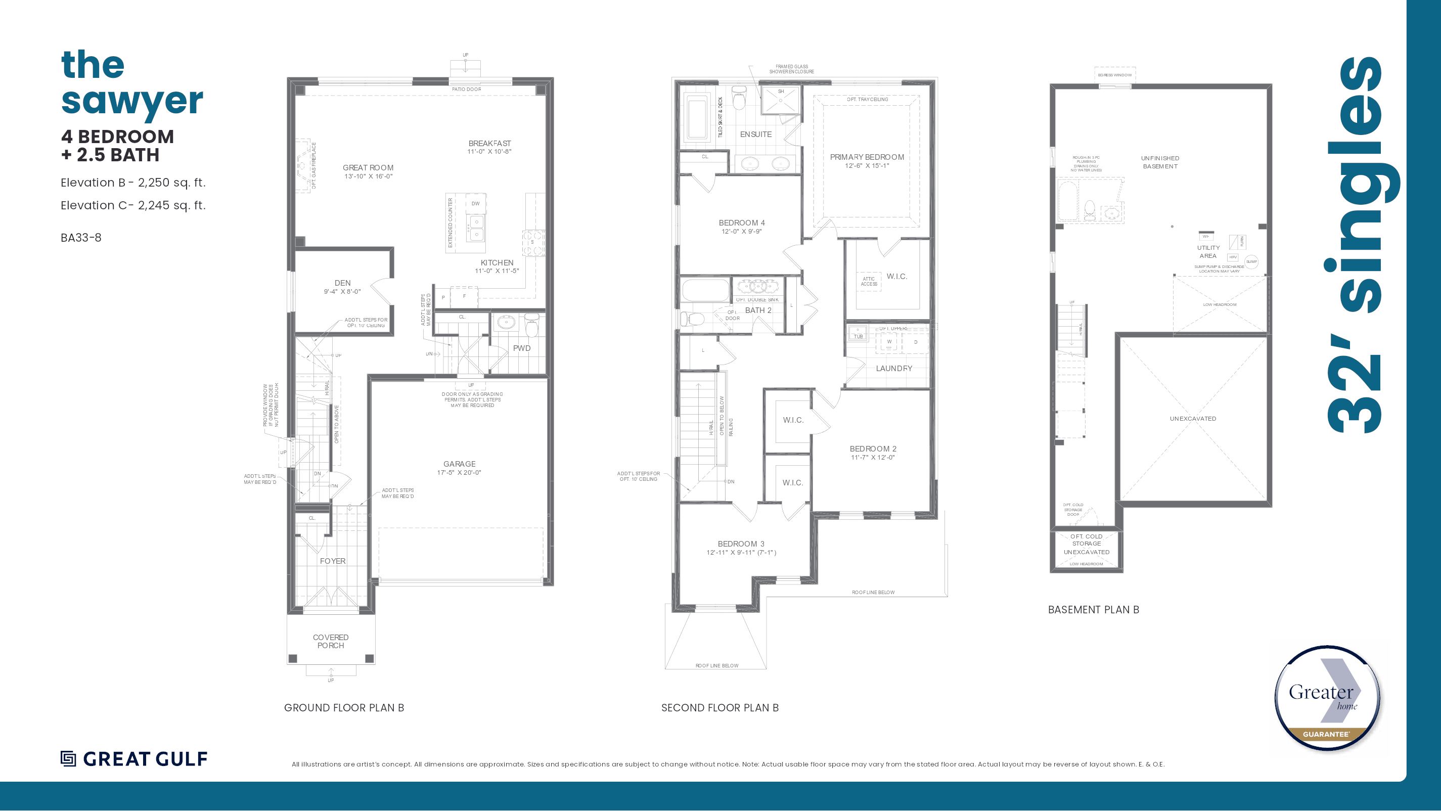 The St. Moritz - Semi Detached Homes floor plan