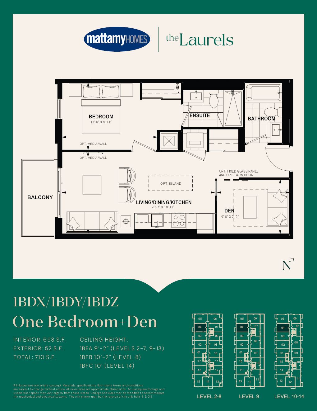 1BDX/1BDY/1BDZ floor plan