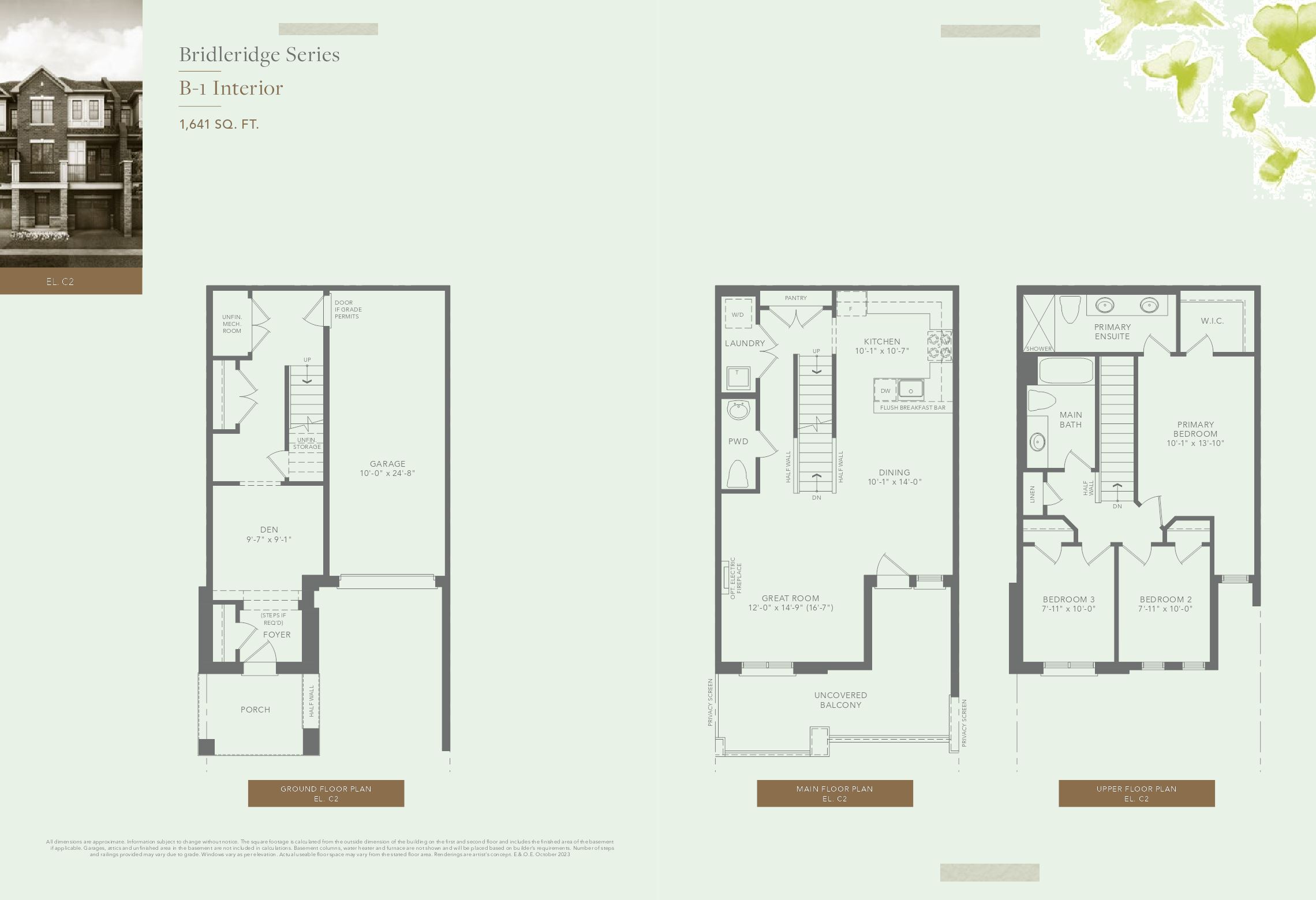 Bridleridge Series - B1 floor plan
