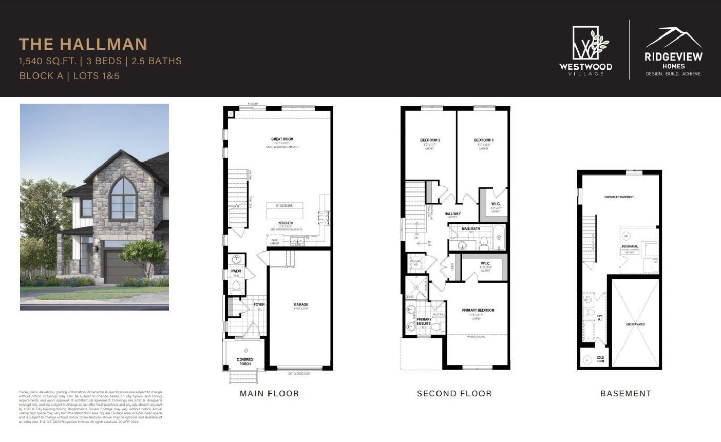 Townhome - The Britton - Block B floor plan