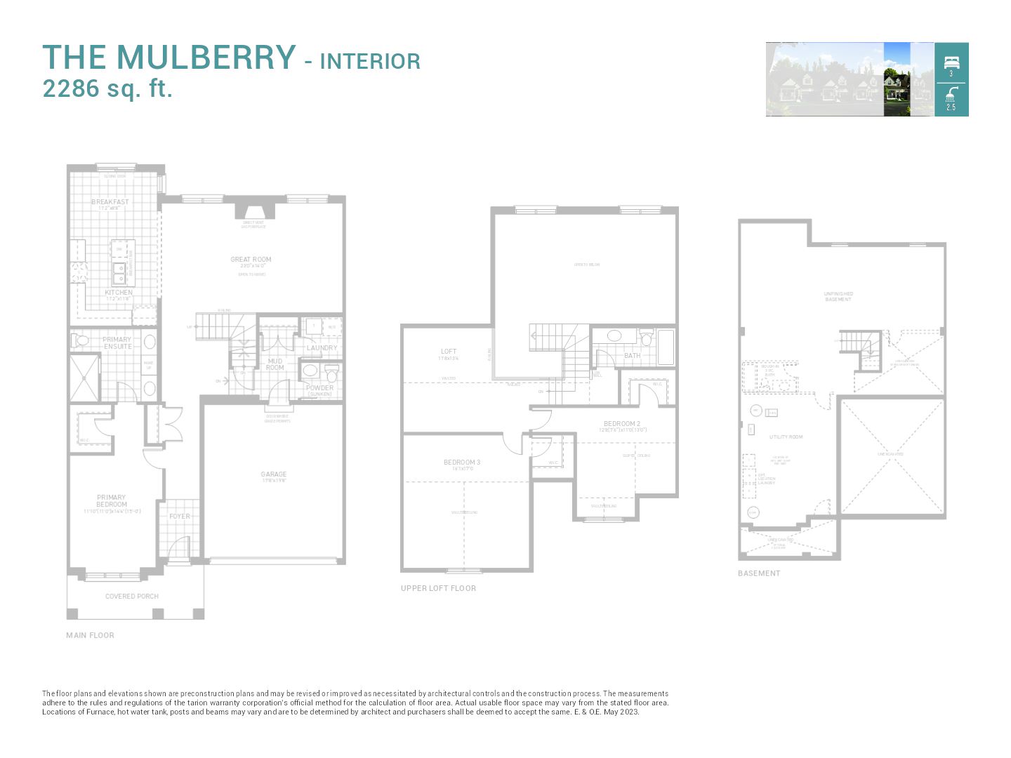 Pembroke - 23' Towns floor plan